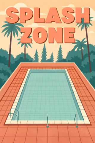 Retro Pool Party Design Template for Summer Event Flyers