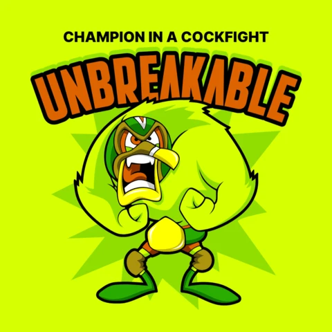 Plantilla de diseño de camiseta de campeón irrompible