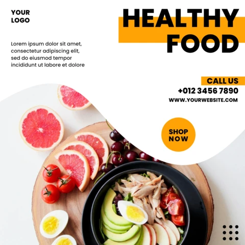 Cheery Wavy Advertisement Instagram Post Design Template