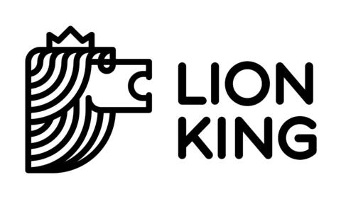 Lion King Logo Design Template Black