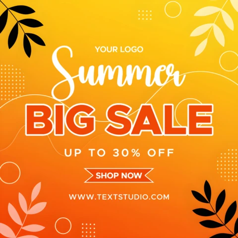 Vibrante plantilla de diseño de rebajas de verano para promociones llamativas