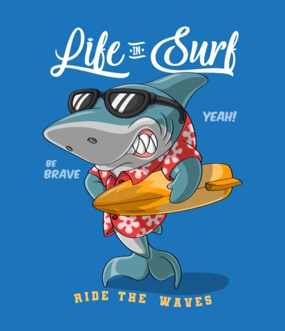 Surf Life Shark Design Template for Fun and Adventure