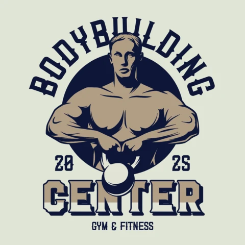 Bodybuilding Center T-shirt Design Template