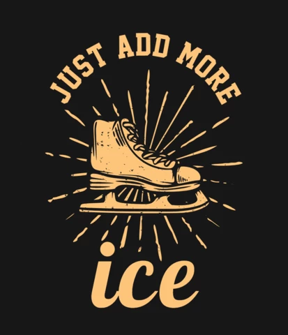Ice Skate Shoes Vintage T-shirt Design Template