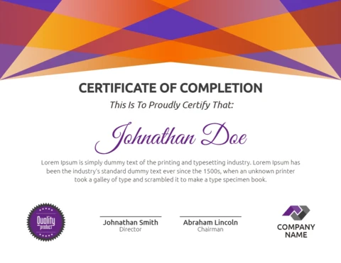Professional Corporate Company Certificate Post Design Template
