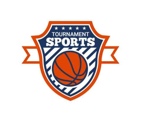 Plantilla de diseño de logotipo deportivo de campeonato de torneo de baloncesto