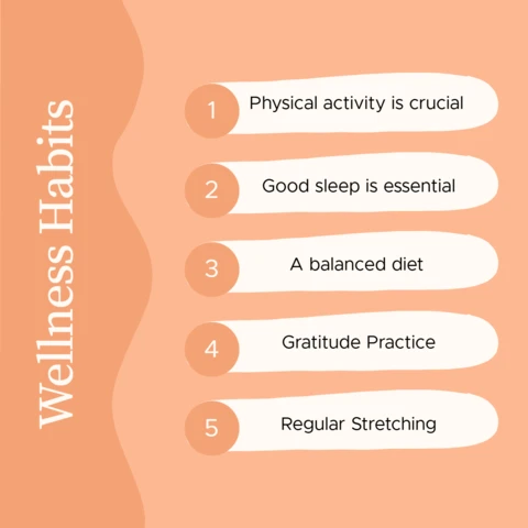 Wellness Habits Checklist Instagram Post Design Template