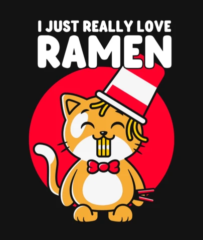 ラーメンTシャツのデザインテンプレートが大好きなんだ。
