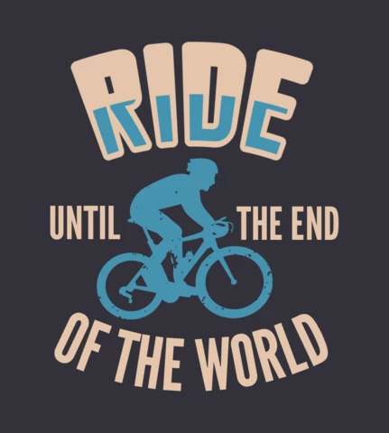Man Ride Bicycle T-Shirt Design Template