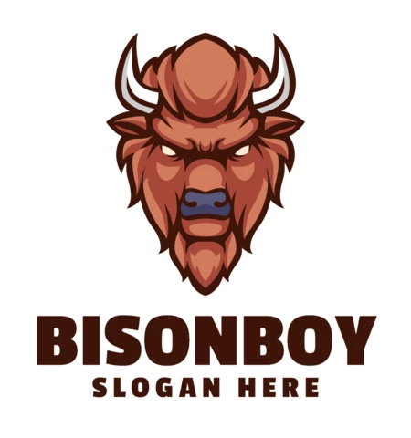 Bison Boy Logo Design Template