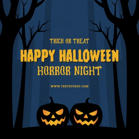 Straszny szablon projektu halloweenowego na ulotki do zbierania cukierków z dyniami.