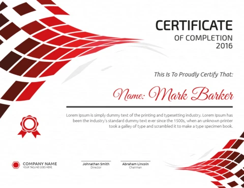 Abstract Modern Professional Corporate Certificate Post Design Template