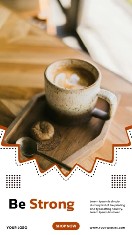 Coffee Shop Promotional Instagram Story Post Design Template