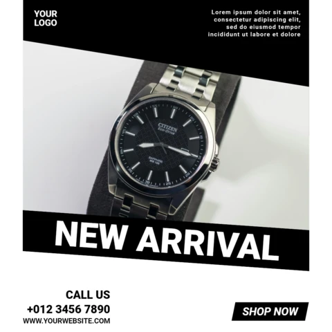 Black And White Elegant Social Media Ad Post Design Template