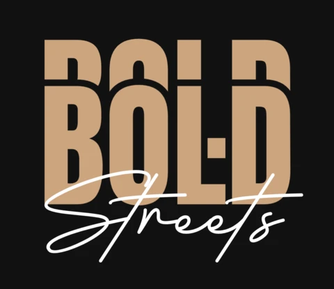 BOLD Streets Urban Typography Graphic with Cursive Overlay T-Shirt Design Template