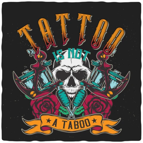 Tattoo Is Not A Taboo T-shirt Design Template