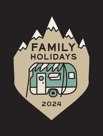Family Holidays Badge Template Design