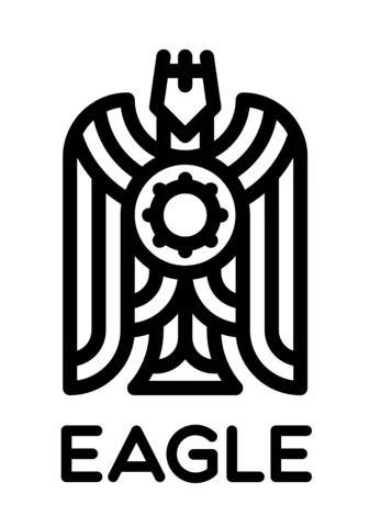 Modello di logo Aquila nero