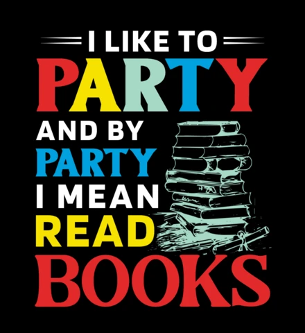 Modello di maglietta per festa I like books