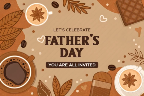 Modèle d'invitation rustique pour la fête des pères