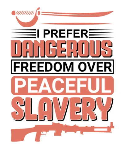 Bold Typography Design Template: Freedom Over Slavery Quote
