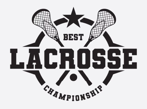 Plantilla de diseño de logotipo de campeonato de lacrosse negro