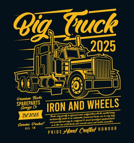 Big Truck T-Shirt Design Template