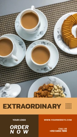 Extraordinary Coffee Instagram Story Post Design Template
