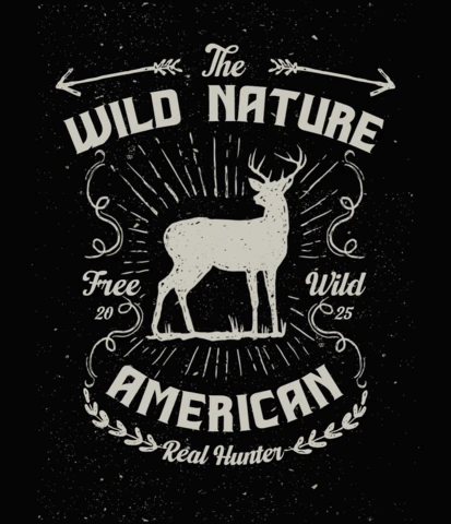Modèle de t-shirt pour la bière de la nature sauvage américaine