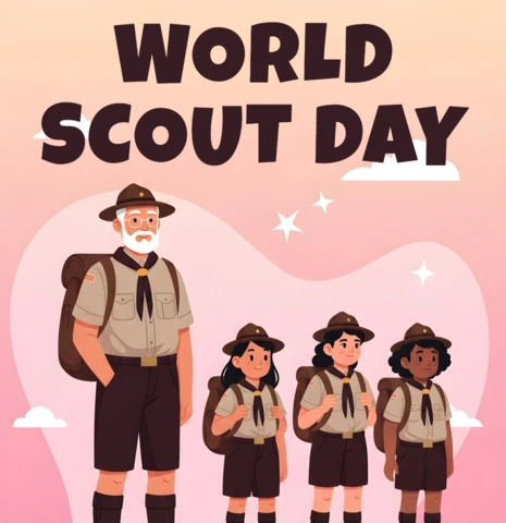 World Scout Day Design Template for Kids Adventure Poster