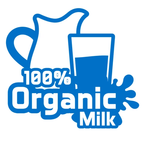 Organic Milk Logo Design Template