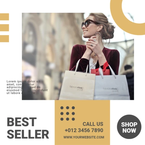 Women Fashion Blog Instagram Post Design Template