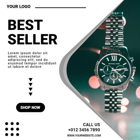 Old Money Watch Shop Instagram Post Design Template