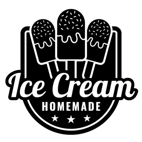 Modèle de logo pour les glaces artisanales