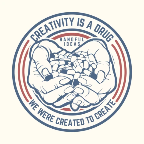 Creativity Is A Drug T-shirt Design Template