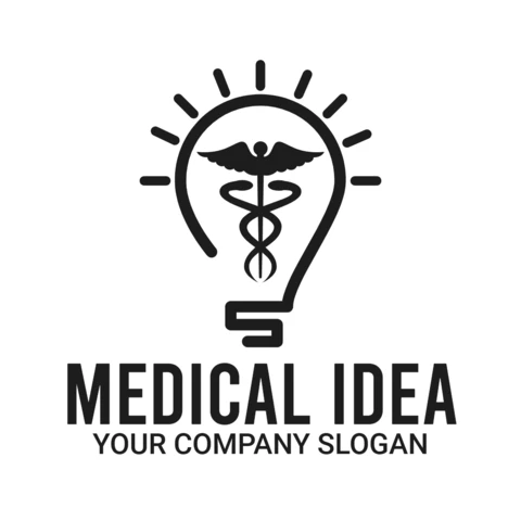 Modèle de logo pour une idée médicale