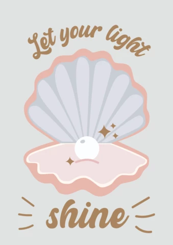 Let Your Light Shine Clamshell Printable Poster