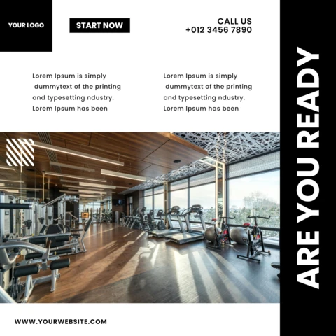 Gym Center Advertise Instagram Story Design Template