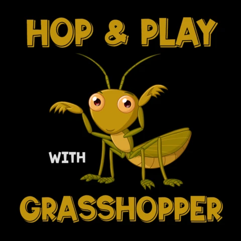 Hop & play saltamontes plantilla de diseño para niños