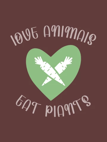 Vegan Love Animals Eat Plants T-shirt Template Design