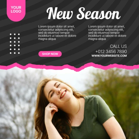 Woman Clothing Social Media Post Design Template