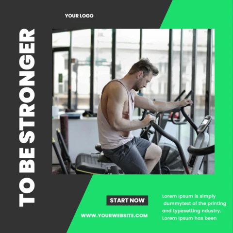 Szaro-zielony, nowoczesny szablon postu reklamowego na Instagramie