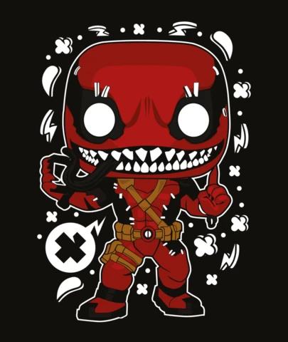 Venom Deadpool Pop Culture T-Shirt Design Template