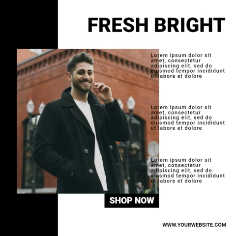 Man Fashion Social Media Post Design Template