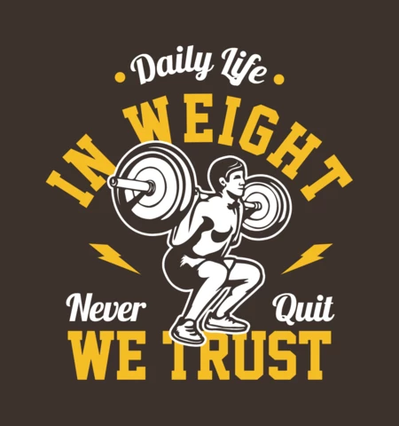 Gewichtheffer doet gewichtheffen vintage t-shirt ontwerpsjabloon