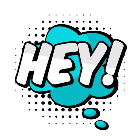 Hey ! pop art comic style text effect template