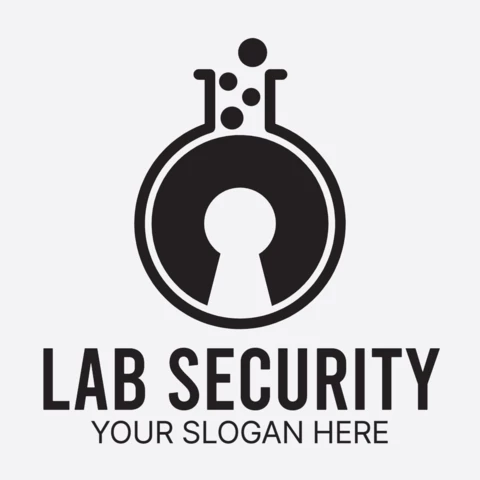 Lab Security Logo Design Template Black