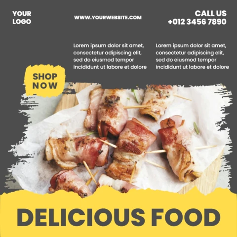 Eye-Catching Textured Advertising Social Media Post Design Template