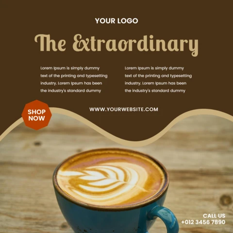 Coffee Shop Instagram Social Media Post Template