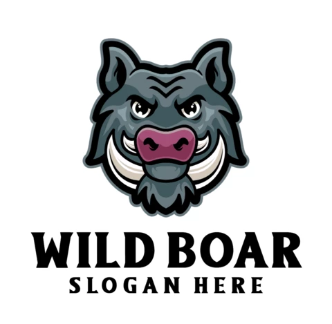 Wild Boar Logo Design Template